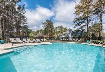 Large outdoor pool and sundeck